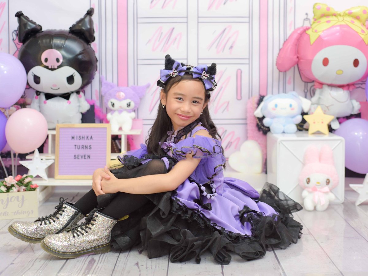 Sanrio Kuromi Theme 7th Birthday&nbsp;Photoshoot