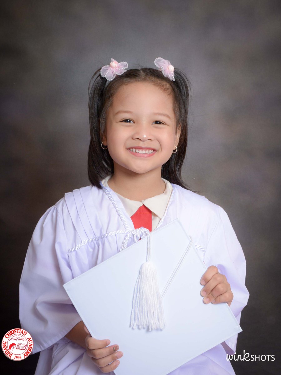 Kinder Graduation photo in White&nbsp;Toga